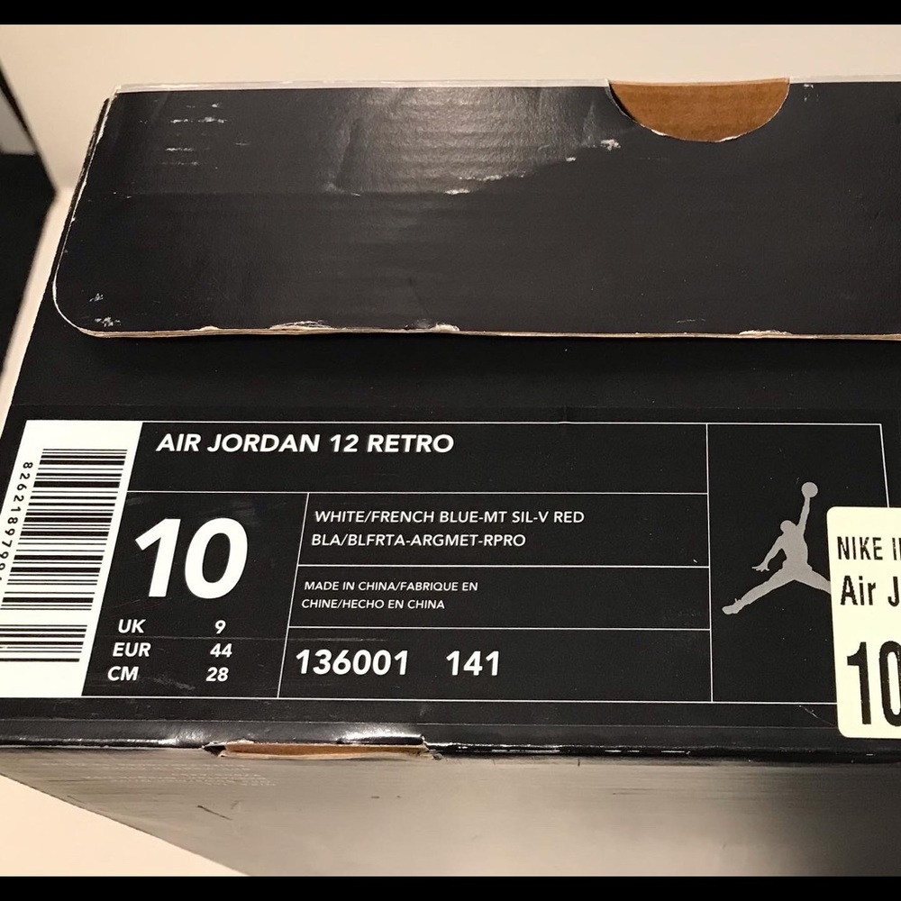 NEW DS 2004 NIKE AIR JORDAN 12 XII FRENCH BLUE Sz 10 Supreme I III IV VI VII XI - Picture 12 of 14